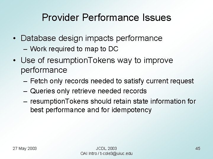 Introduction to the Open Archives Initiative Protocol for