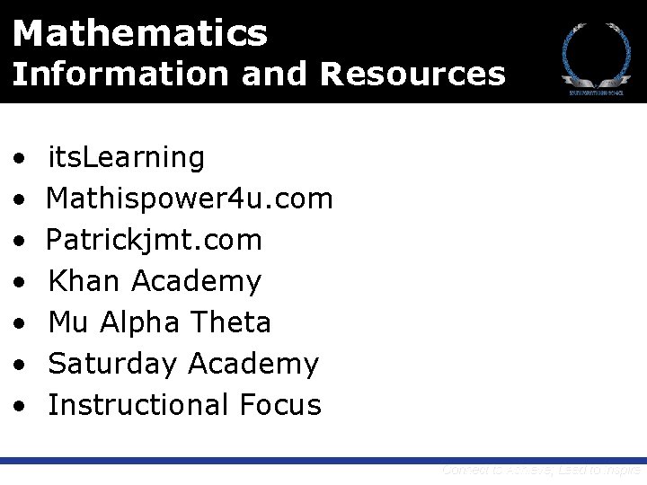 Mathematics Information and Resources • • its. Learning Mathispower 4 u. com Patrickjmt. com