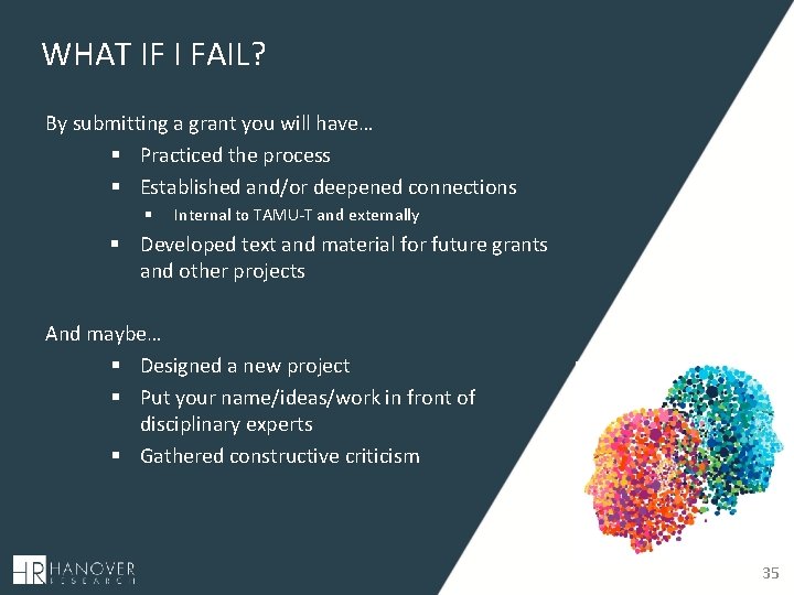 WHAT IF I FAIL? By submitting a grant you will have… § Practiced the