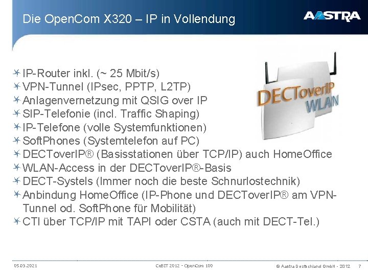 Die Open. Com X 320 – IP in Vollendung IP-Router inkl. (~ 25 Mbit/s)