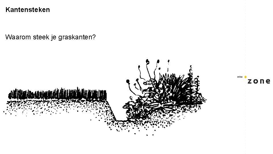 Kantensteken Waarom steek je graskanten? 