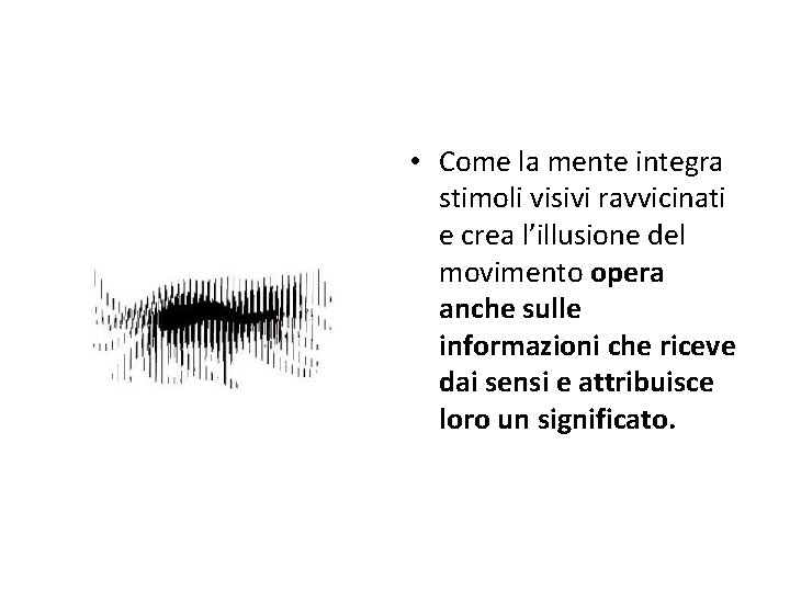  • Come la mente integra stimoli visivi ravvicinati e crea l’illusione del movimento