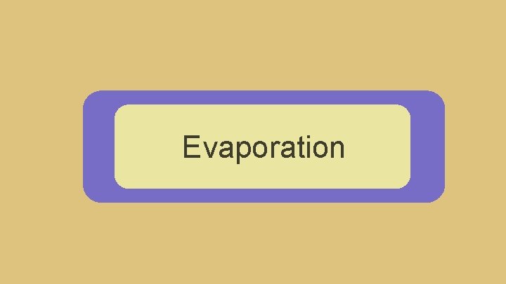 Evaporation Evaporation