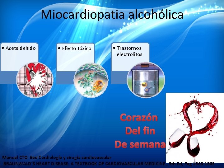 Miocardiopatia alcohólica • Acetaldehído • Efecto tóxico • Trastornos electrolitos Corazón Del fin De Miocardiopatia alcohólica • Acetaldehído • Efecto tóxico • Trastornos electrolitos Corazón Del fin De
