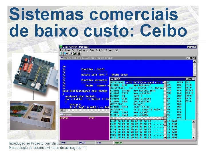 Sistemas comerciais de baixo custo: Ceibo Introdução ao Projecto com Sistemas Digitais e Microcontroladores