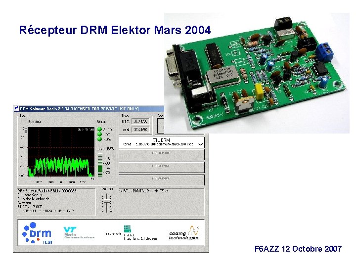 Récepteur DRM Elektor Mars 2004 F 6 AZZ 12 Octobre 2007 