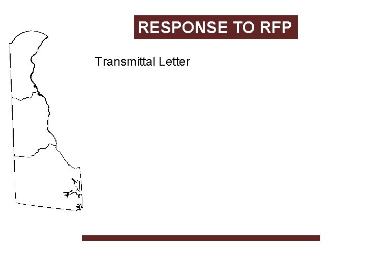 RESPONSE TO RFP Transmittal Letter 