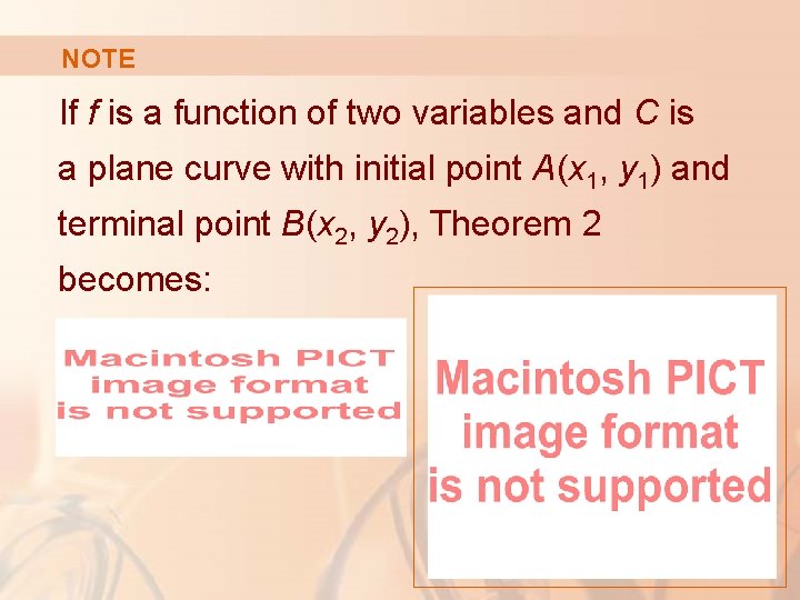 NOTE If f is a function of two variables and C is a plane