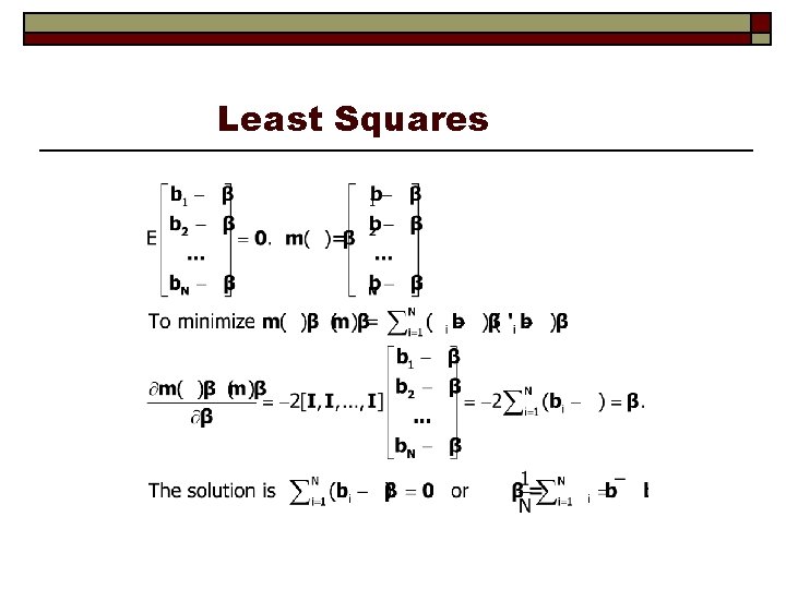 Least Squares 