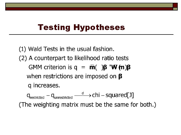 Testing Hypotheses 