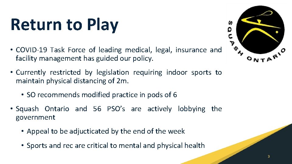 Return to Play • COVID-19 Task Force of leading medical, legal, insurance and facility