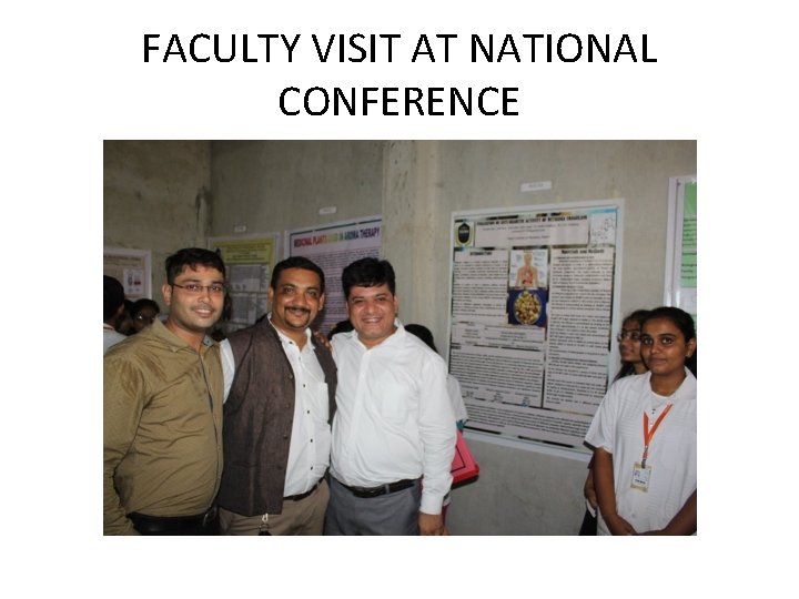 FACULTY VISIT AT NATIONAL CONFERENCE 