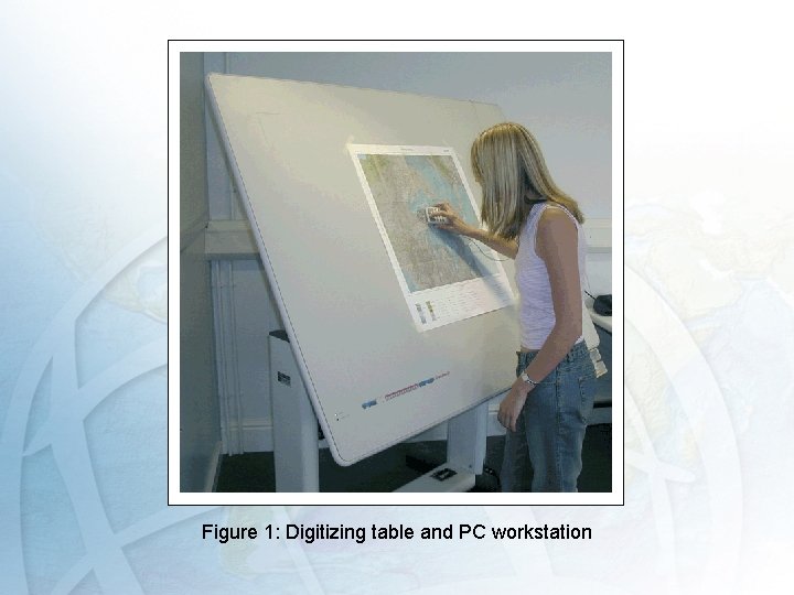 Figure 1: Digitizing table and PC workstation 