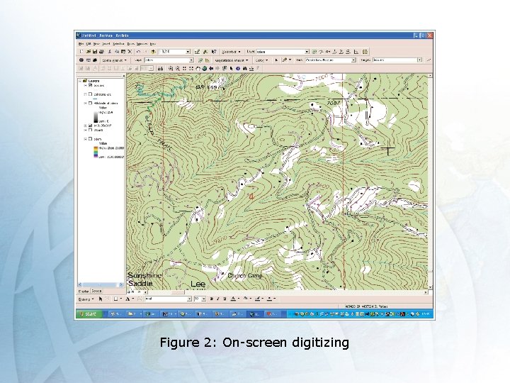 Figure 2: On-screen digitizing 