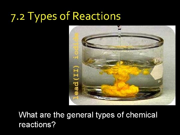 7. 2 Types of Reactions What are the general types of chemical reactions? 