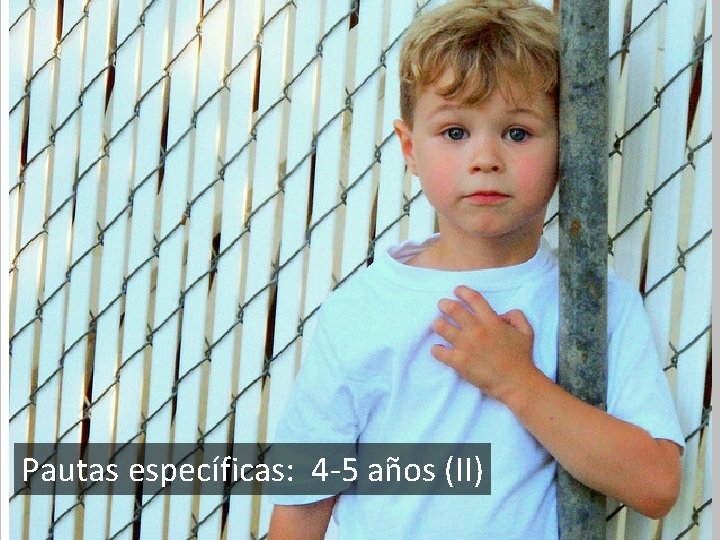 Pautas específicas: 4 -5 años (II) 16 