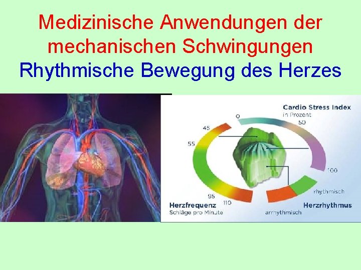 Medizinische Anwendungen der mechanischen Schwingungen Rhythmische Bewegung des Herzes 