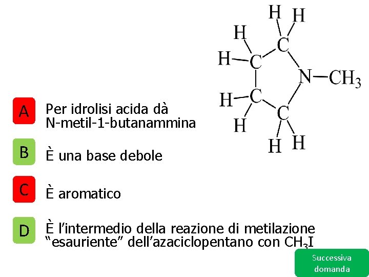 A Per idrolisi acida dà N-metil-1 -butanammina B È una base debole C È