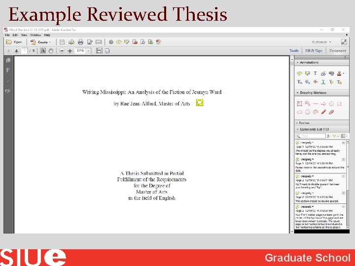 Example Reviewed Thesis Graduate School 