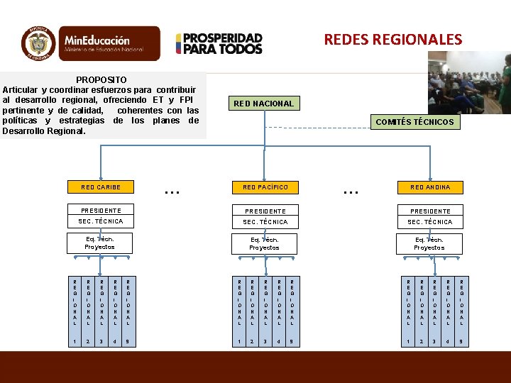 REDES REGIONALES PROPOSITO Articular y coordinar esfuerzos para contribuir al desarrollo regional, ofreciendo ET