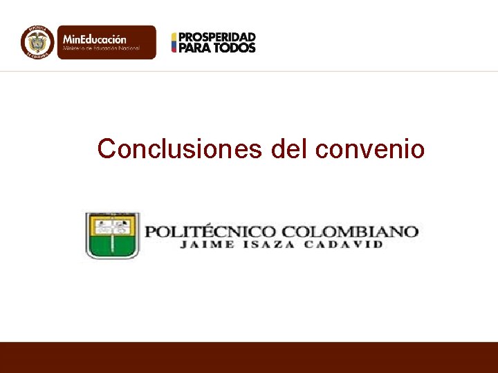 Conclusiones del convenio 