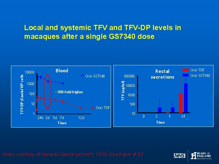 Local and systemic TFV and TFV-DP levels in macaques after a single GS 7340
