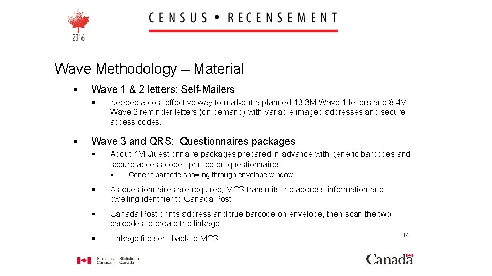 Wave Methodology – Material § Wave 1 & 2 letters: Self-Mailers § § Needed