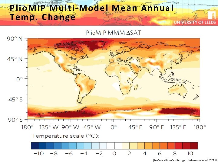 Plio. MIP Multi-Model Mean Annual Temp. Change (Nature Climate Change– Salzmann et al. 2013)