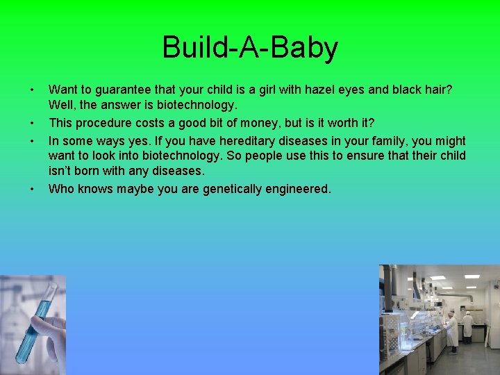 Build-A-Baby • • Want to guarantee that your child is a girl with hazel