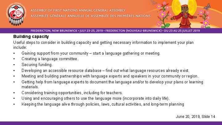 Building capacity Useful steps to consider in building capacity and getting necessary information to