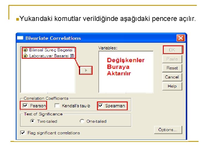 n. Yukarıdaki komutlar verildiğinde aşağıdaki pencere açılır. 