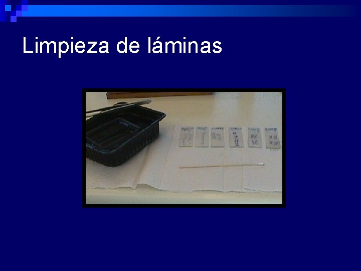 Limpieza de láminas 