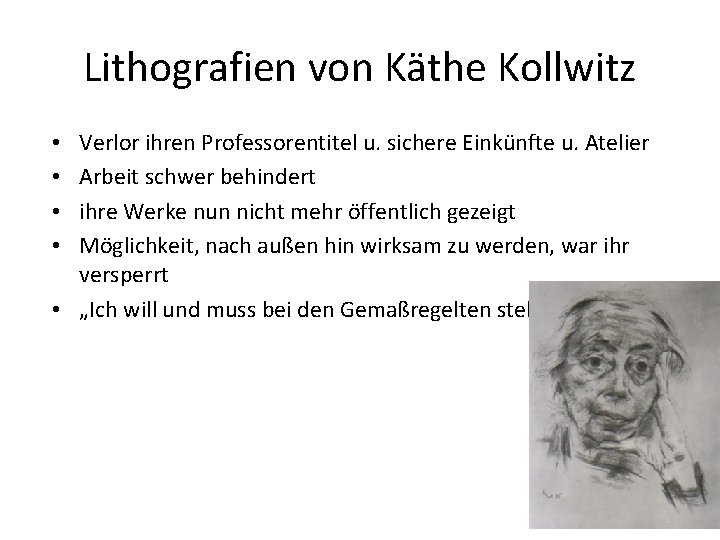 Lithografien von Käthe Kollwitz Verlor ihren Professorentitel u. sichere Einkünfte u. Atelier Arbeit schwer