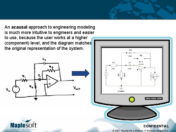 The Problem An acausal approach to engineering modeling is much more intuitive to engineers