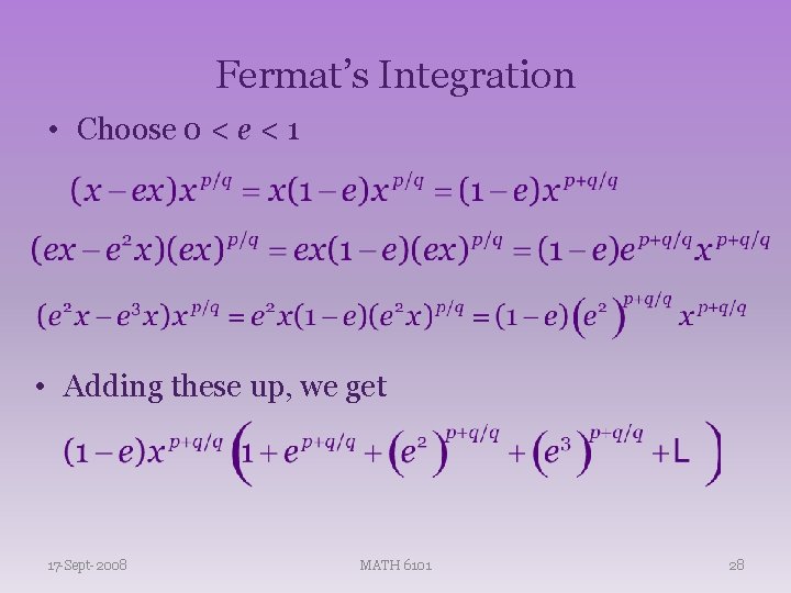 Math 6101 Fall 08 Calculus From Archimedes To