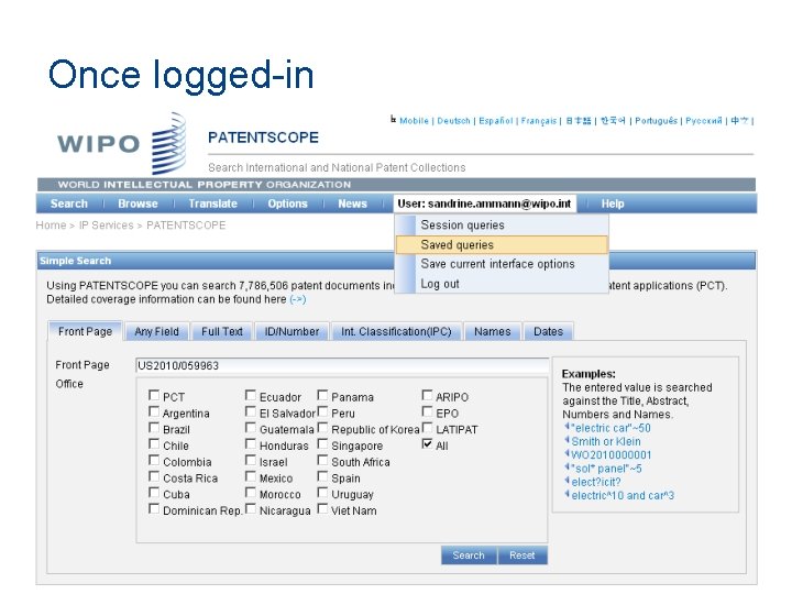 Once logged-in 
