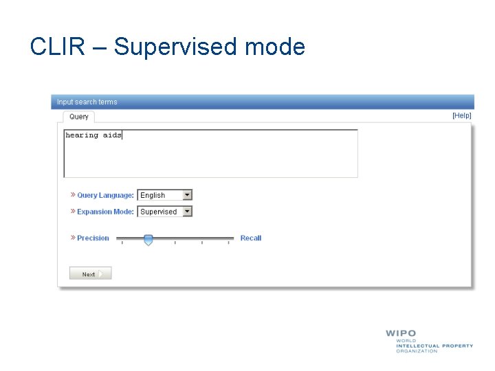 CLIR – Supervised mode 
