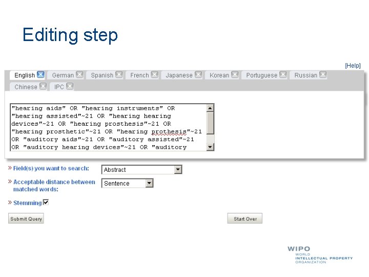 Editing step 