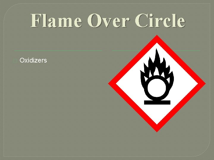 Flame Over Circle � Oxidizers Flame Over Circle � Oxidizers