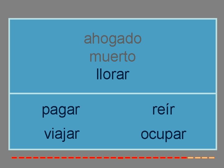 ahogado muerto llorar pagar reír viajar ocupar ahogado muerto llorar pagar reír viajar ocupar