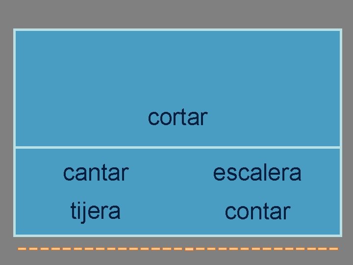 cortar cantar escalera tijera contar cortar cantar escalera tijera contar
