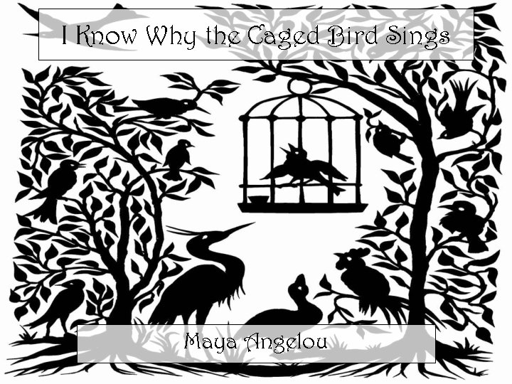 I Know Why the Caged Bird Sings Maya Angelou 