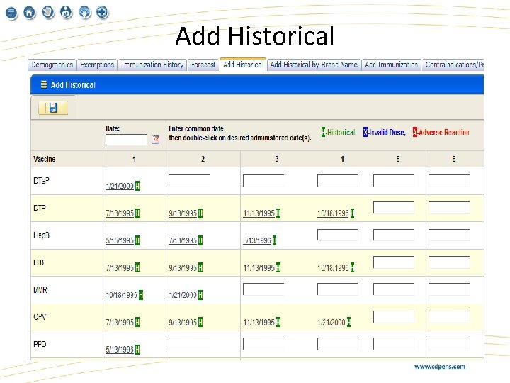 Add Historical 