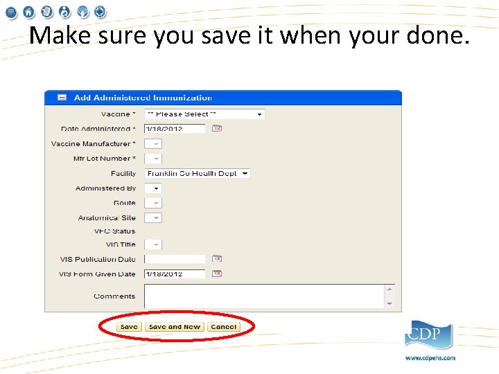 Make sure you save it when your done. 