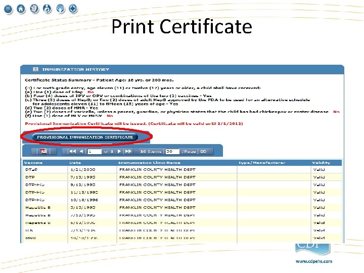 Print Certificate 