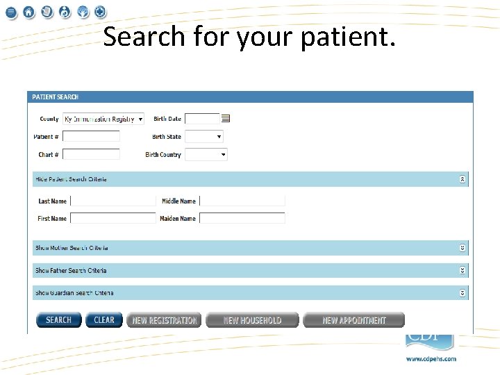 Search for your patient. 