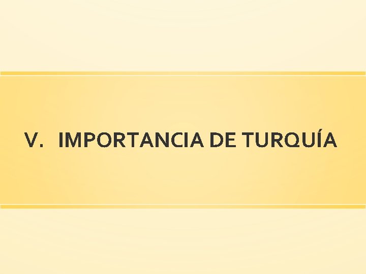 V. IMPORTANCIA DE TURQUÍA 