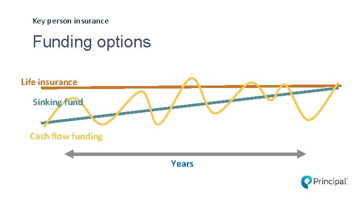 Key person insurance Funding options Life insurance Sinking fund Cash flow funding Years 