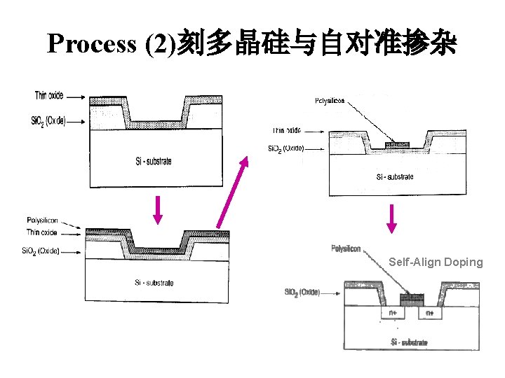 Process (2)刻多晶硅与自对准掺杂 Self-Align Doping 