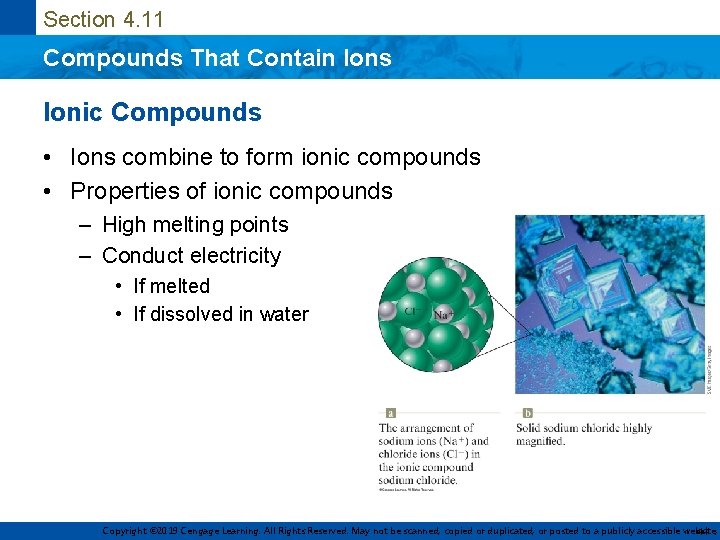 Section 4. 11 Compounds That Contain Ions Ionic Compounds • Ions combine to form